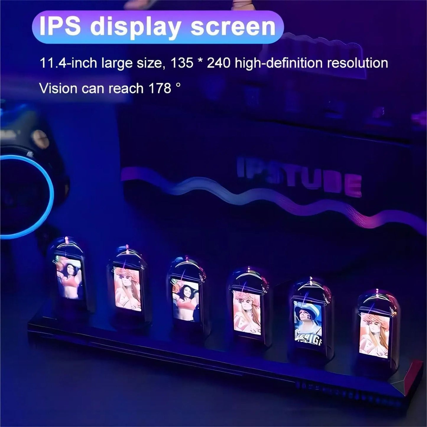 RGB Tube Clock with App Control and Custom Display