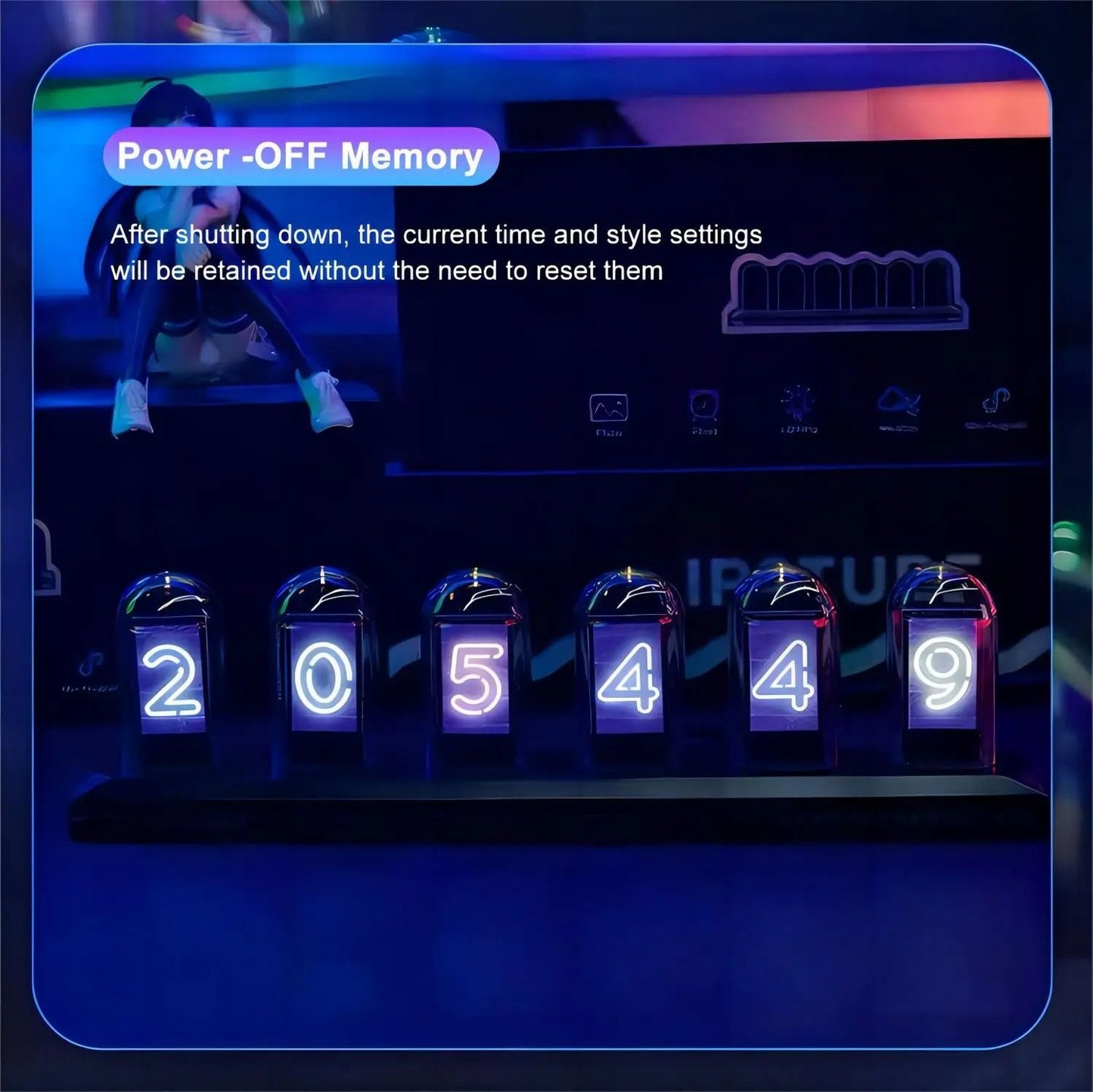 RGB Tube Clock with App Control and Custom Display