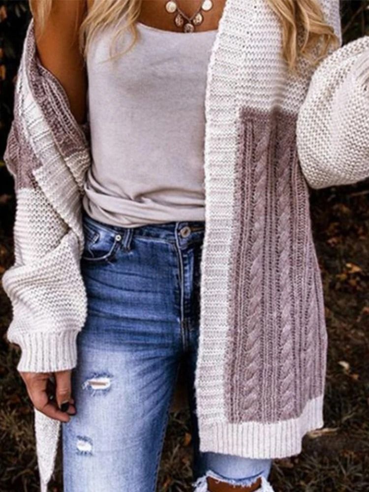 Womens Gradient Knit Cardigan Sweater Long Sleeve Warm Winter Coat
