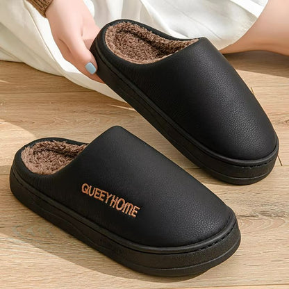 CozyDry Waterproof Cotton Slippers – Anti-Slip Thick-Soled Warm Winter Slippers