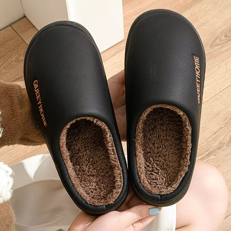 CozyDry Waterproof Cotton Slippers – Anti-Slip Thick-Soled Warm Winter Slippers