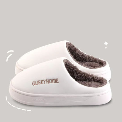 CozyDry Waterproof Cotton Slippers – Anti-Slip Thick-Soled Warm Winter Slippers