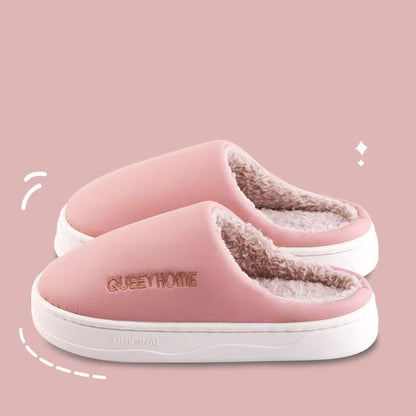 CozyDry Waterproof Cotton Slippers – Anti-Slip Thick-Soled Warm Winter Slippers