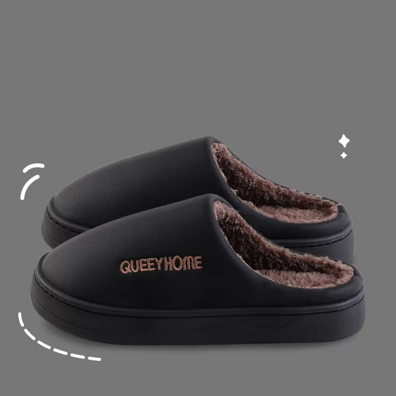 CozyDry Waterproof Cotton Slippers – Anti-Slip Thick-Soled Warm Winter Slippers