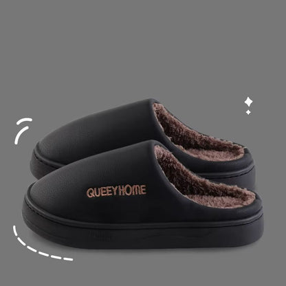 CozyDry Waterproof Cotton Slippers – Anti-Slip Thick-Soled Warm Winter Slippers
