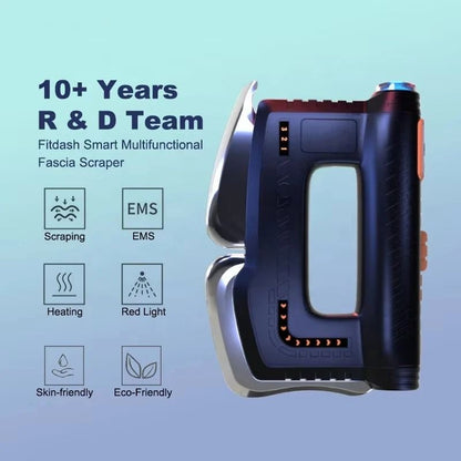 Multi-Function Heated Fascia Scraping Massager with EMS and Red Light Therapy
