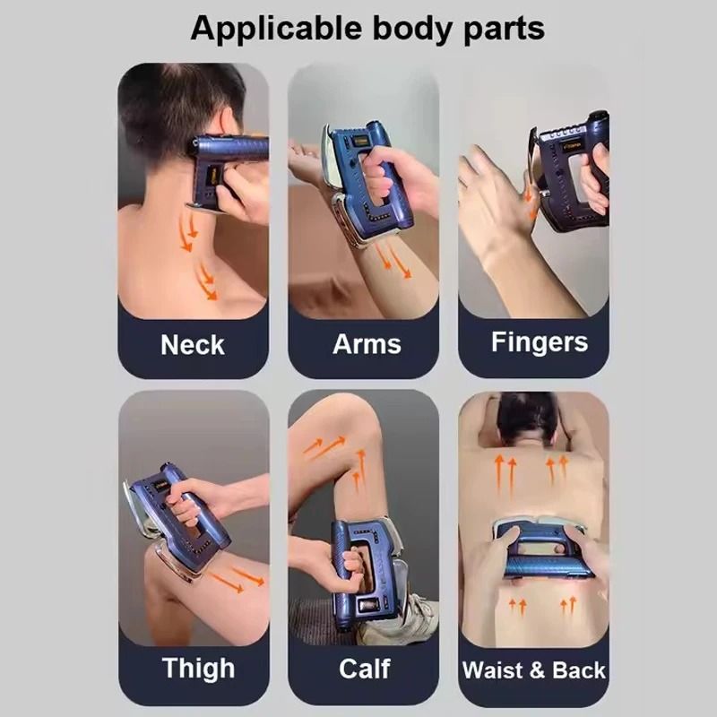 Multi-Function Heated Fascia Scraping Massager with EMS and Red Light Therapy