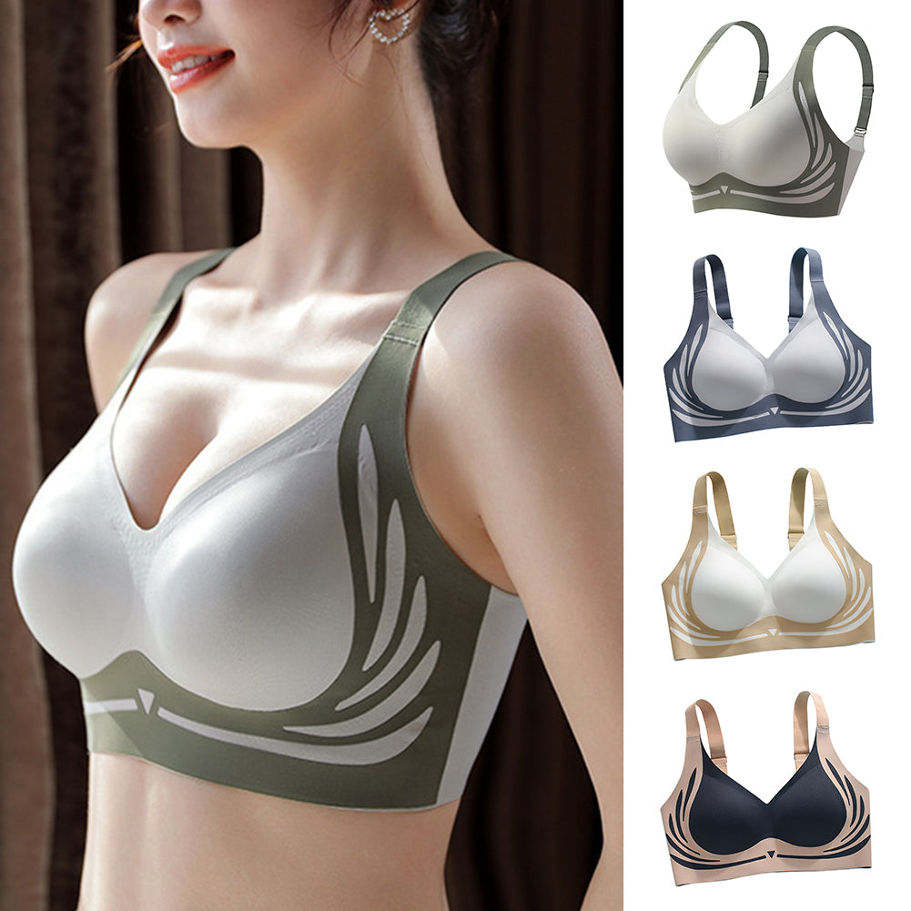 Wireless Push Up Bra for Women, Anti Sagging Seamless Sports Support Bra