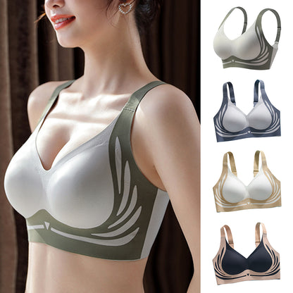 Wireless Push Up Bra for Women, Anti Sagging Seamless Sports Support Bra
