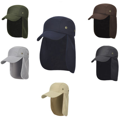 Outdoor Hiking Travelling Fishing Hat Sun Cap with Neck Flap for Men Women UV Protection Camping Boating