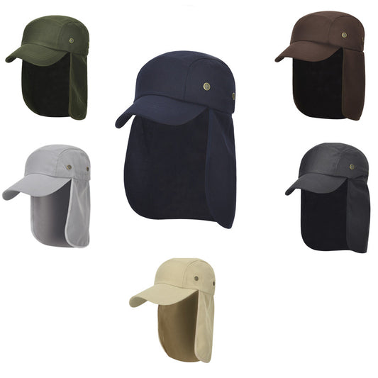 Outdoor Hiking Travelling Fishing Hat Sun Cap with Neck Flap for Men Women UV Protection Camping Boating