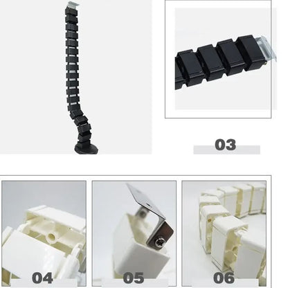 Spine Style Under Desk Cable Management Organizer