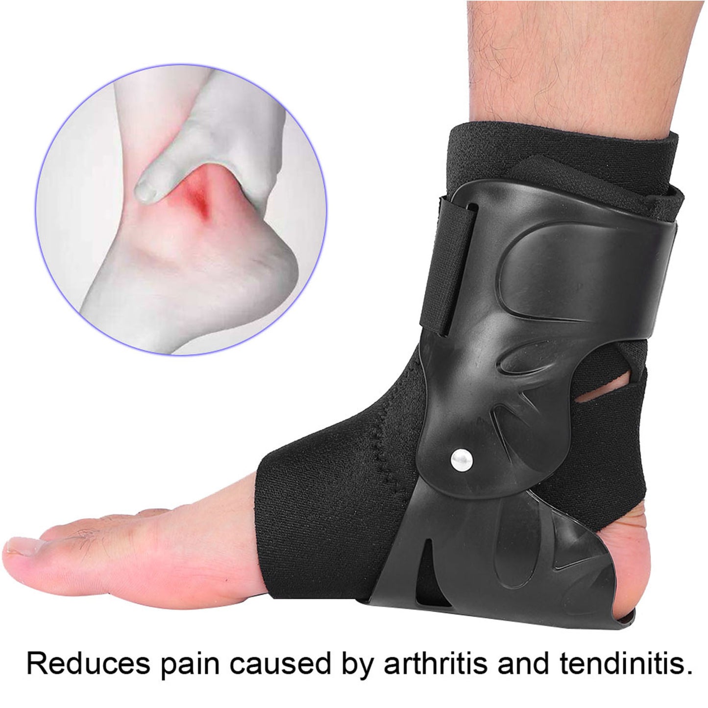 Compression Ankle Support Brace, Breathable Foot Guard Strap, Elastic Ankle Support, Foot Brace Black, Support Strap