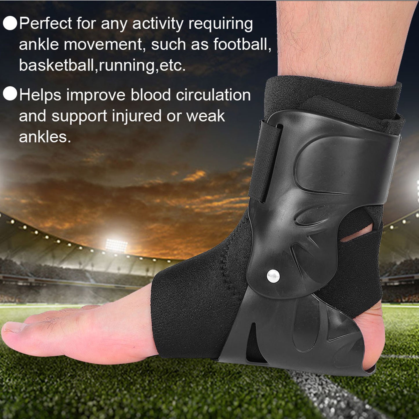 Compression Ankle Support Brace, Breathable Foot Guard Strap, Elastic Ankle Support, Foot Brace Black, Support Strap