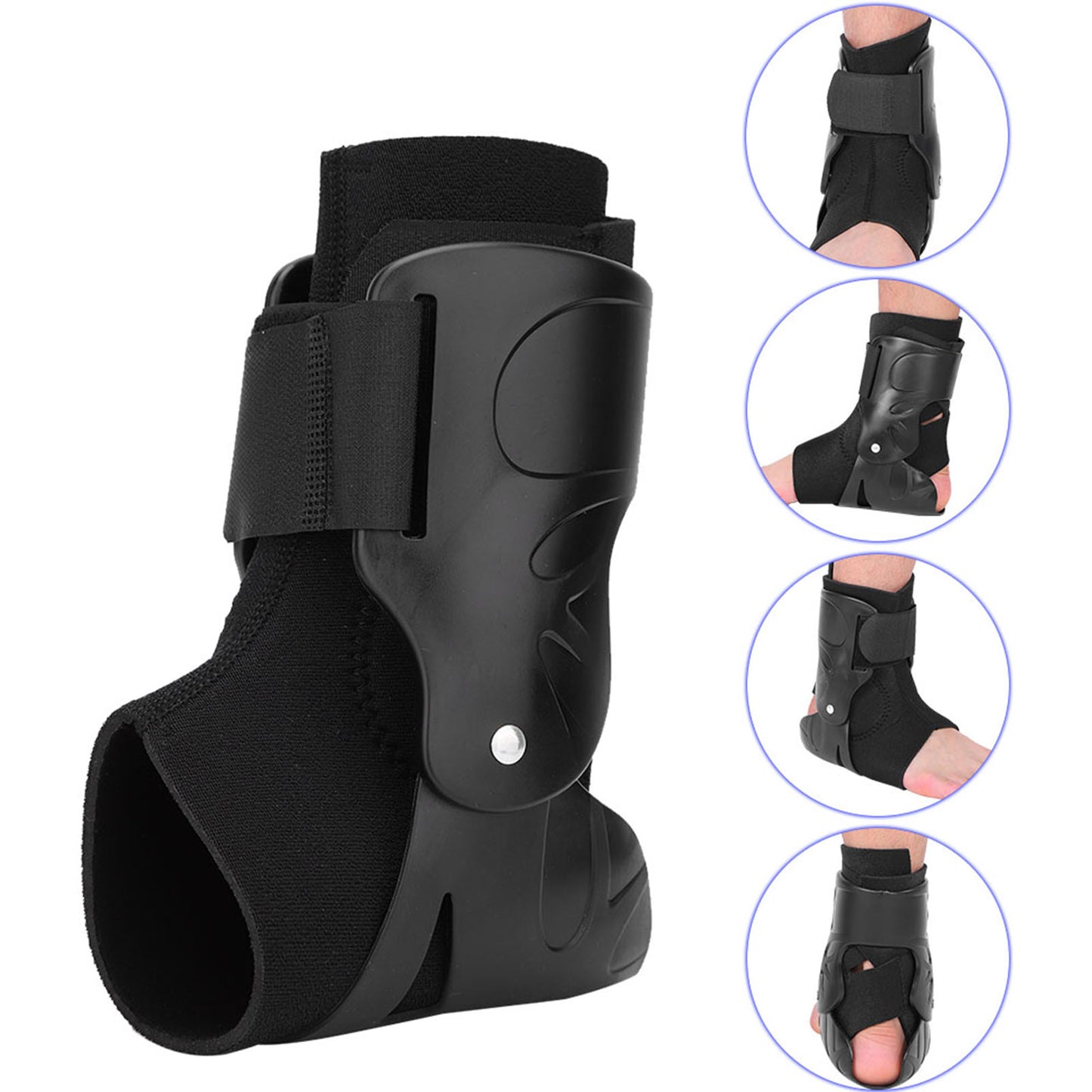 Compression Ankle Support Brace, Breathable Foot Guard Strap, Elastic Ankle Support, Foot Brace Black, Support Strap