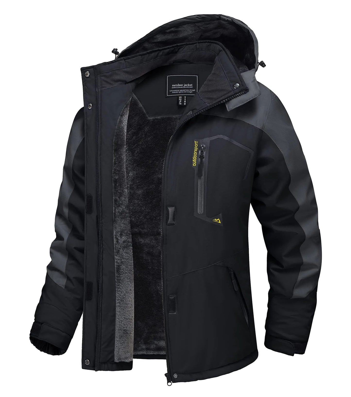 Winter Waterproof Ski Snowboard Jacket Womens Thermal Heavy Fleece Jacket Casual Work Rain Coat Windbreaker Park