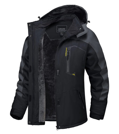 Winter Waterproof Ski Snowboard Jacket Womens Thermal Heavy Fleece Jacket Casual Work Rain Coat Windbreaker Park