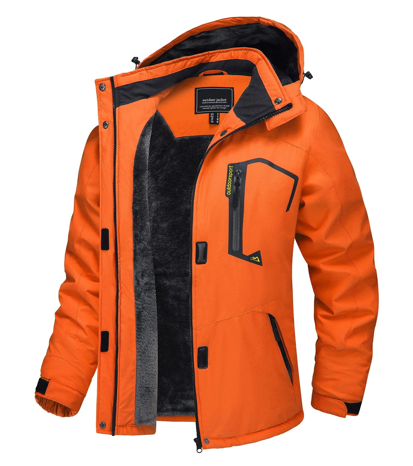 Winter Waterproof Ski Snowboard Jacket Womens Thermal Heavy Fleece Jacket Casual Work Rain Coat Windbreaker Park