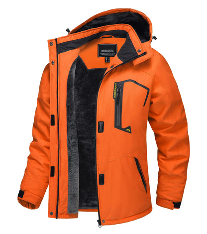 Winter Waterproof Ski Snowboard Jacket Womens Thermal Heavy Fleece Jacket Casual Work Rain Coat Windbreaker Park
