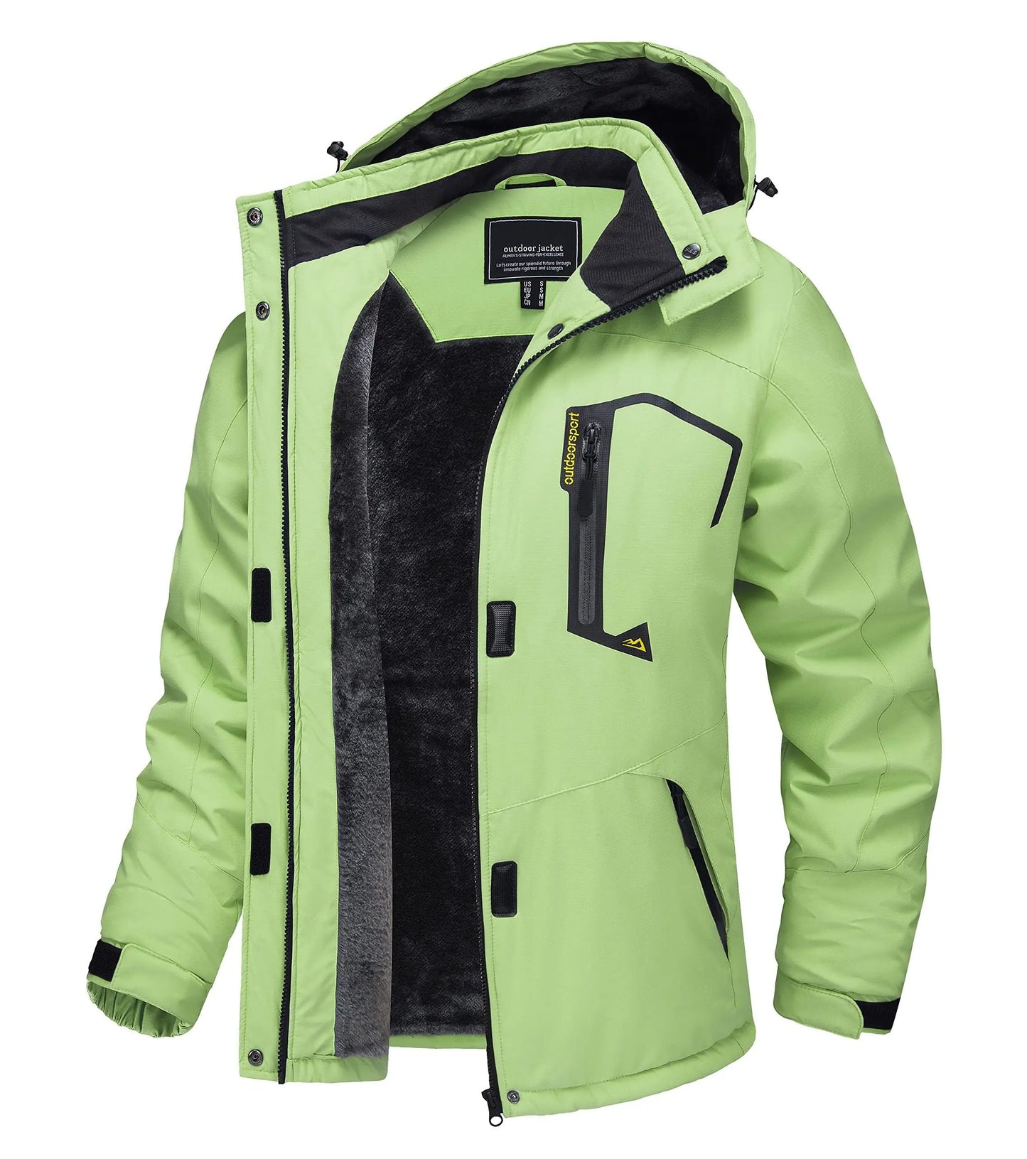 Winter Waterproof Ski Snowboard Jacket Womens Thermal Heavy Fleece Jacket Casual Work Rain Coat Windbreaker Park
