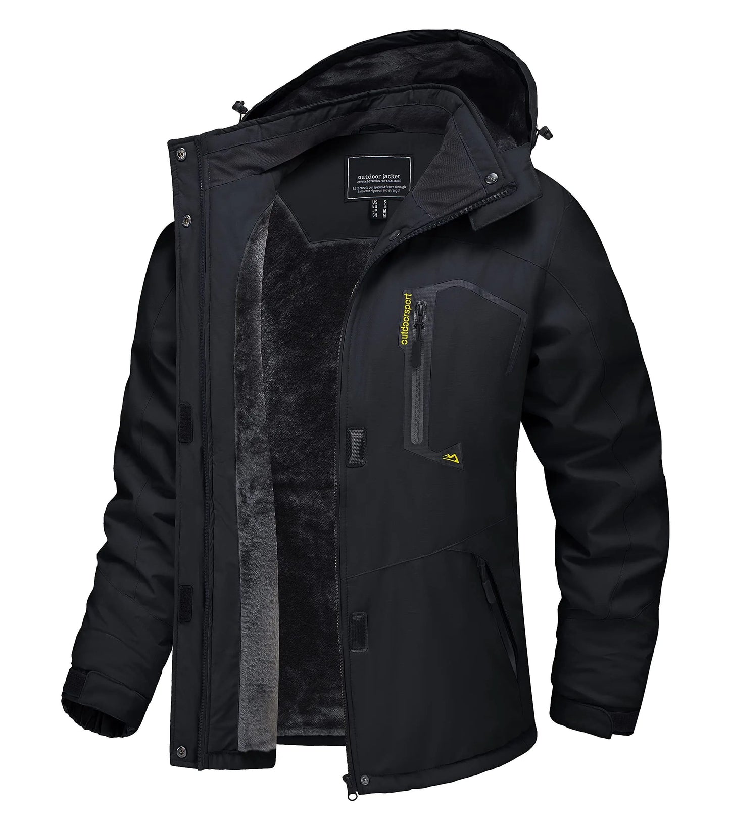Winter Waterproof Ski Snowboard Jacket Womens Thermal Heavy Fleece Jacket Casual Work Rain Coat Windbreaker Park