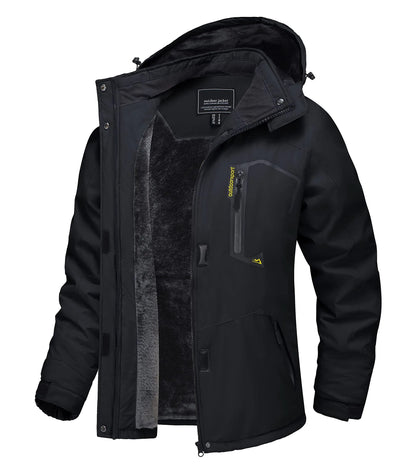 Winter Waterproof Ski Snowboard Jacket Womens Thermal Heavy Fleece Jacket Casual Work Rain Coat Windbreaker Park