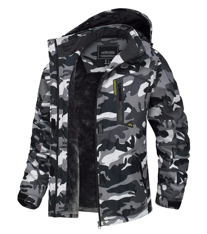 Winter Waterproof Ski Snowboard Jacket Womens Thermal Heavy Fleece Jacket Casual Work Rain Coat Windbreaker Park