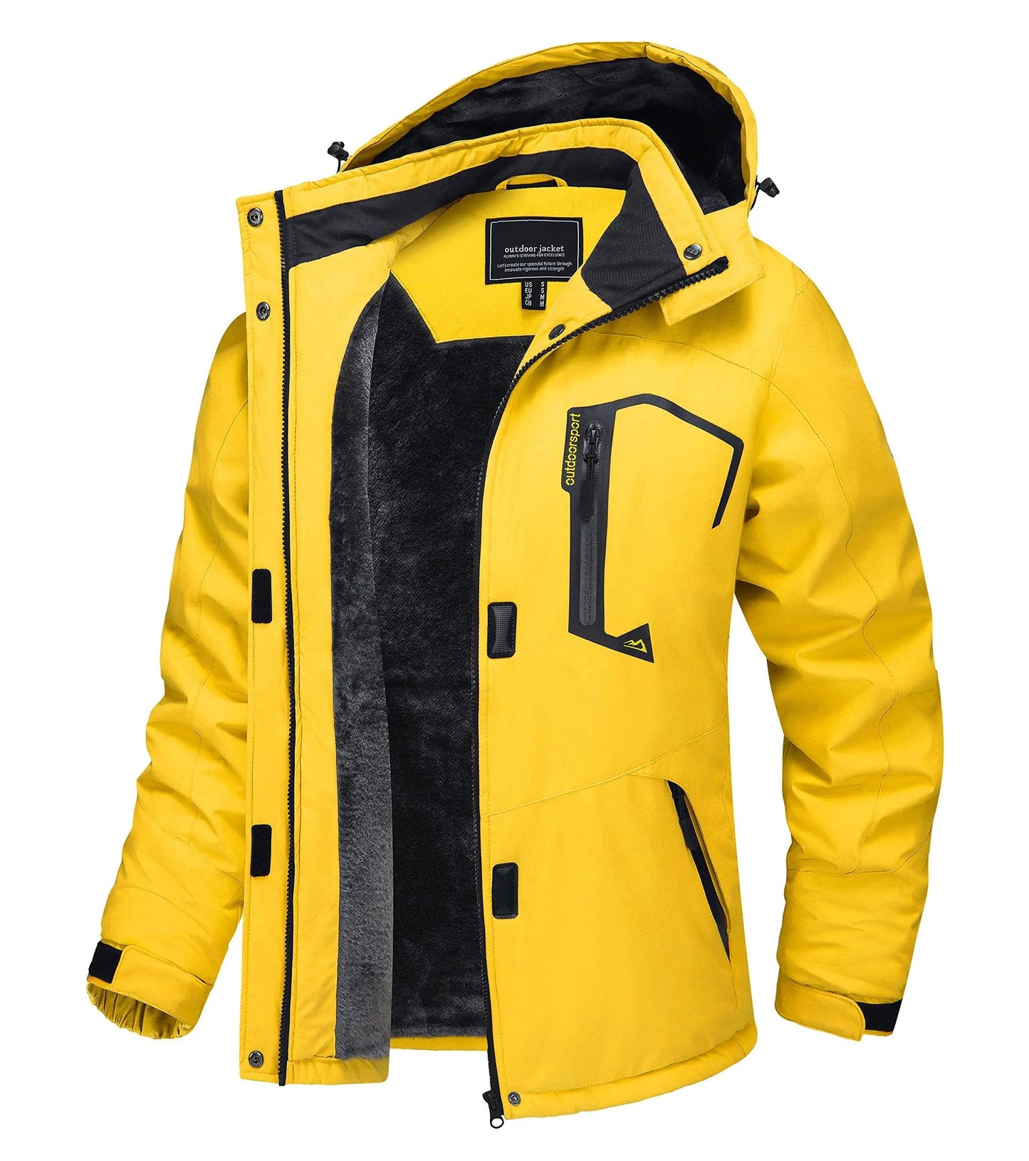Winter Waterproof Ski Snowboard Jacket Womens Thermal Heavy Fleece Jacket Casual Work Rain Coat Windbreaker Park