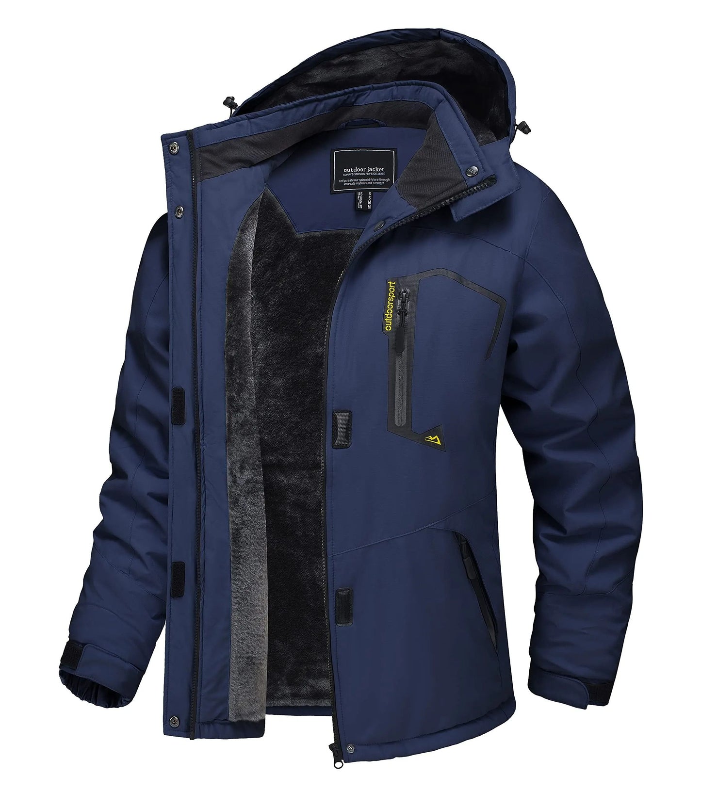 Winter Waterproof Ski Snowboard Jacket Womens Thermal Heavy Fleece Jacket Casual Work Rain Coat Windbreaker Park