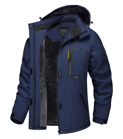 Winter Waterproof Ski Snowboard Jacket Womens Thermal Heavy Fleece Jacket Casual Work Rain Coat Windbreaker Park