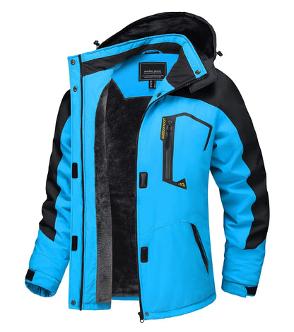 Winter Waterproof Ski Snowboard Jacket Womens Thermal Heavy Fleece Jacket Casual Work Rain Coat Windbreaker Park