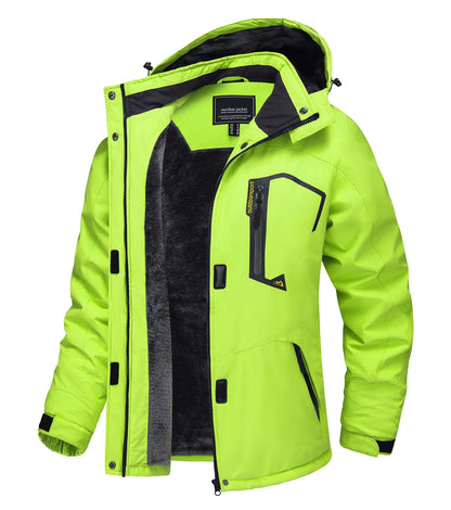 Winter Waterproof Ski Snowboard Jacket Womens Thermal Heavy Fleece Jacket Casual Work Rain Coat Windbreaker Park