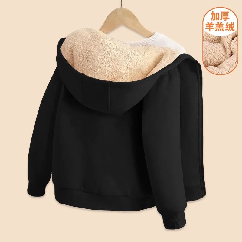 Kids Padded Lambwool Hooded Jacket