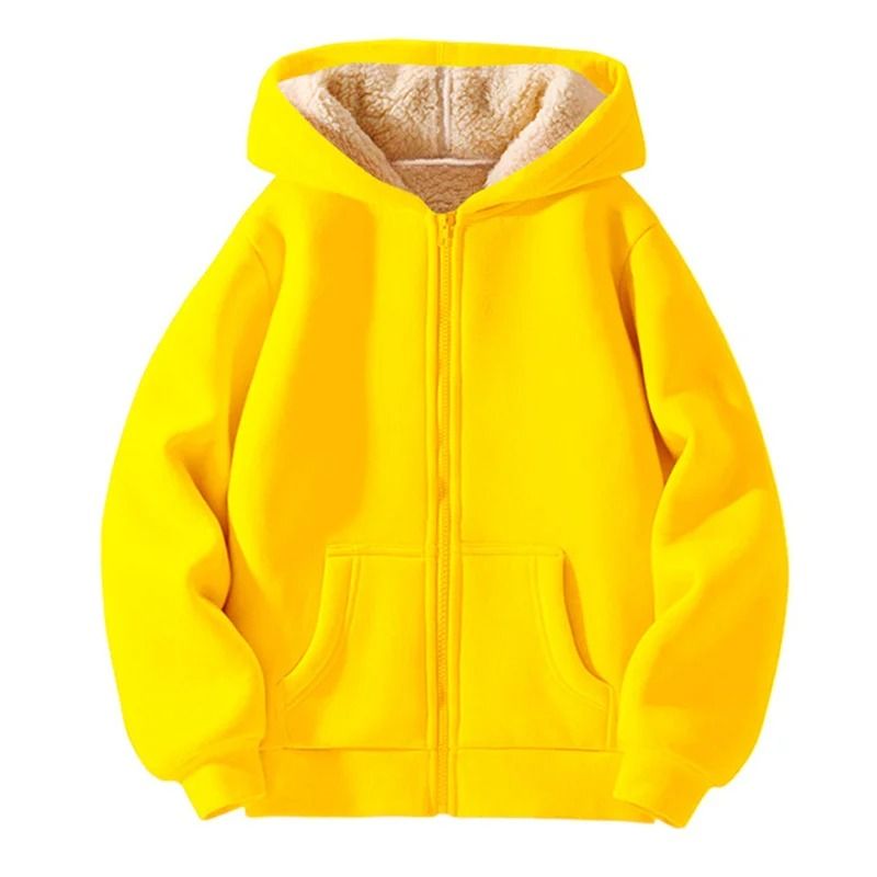Kids Padded Lambwool Hooded Jacket