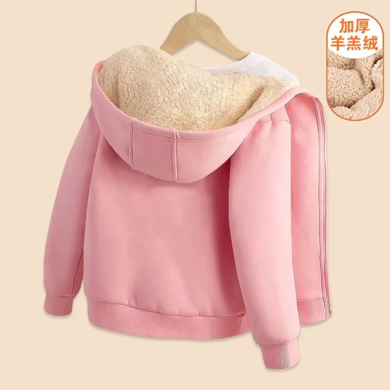Kids Padded Lambwool Hooded Jacket