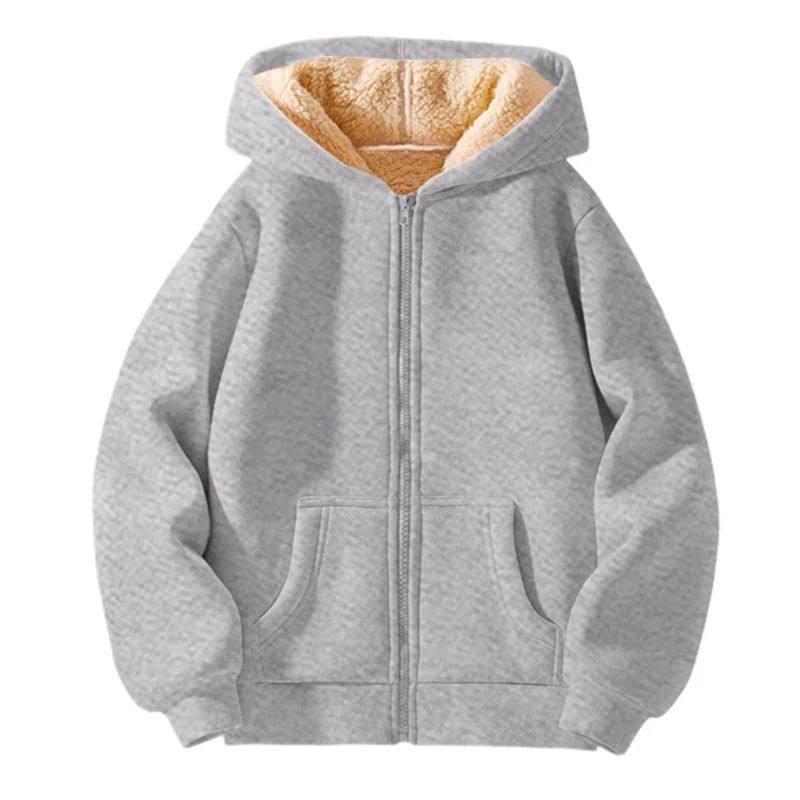 Kids Padded Lambwool Hooded Jacket