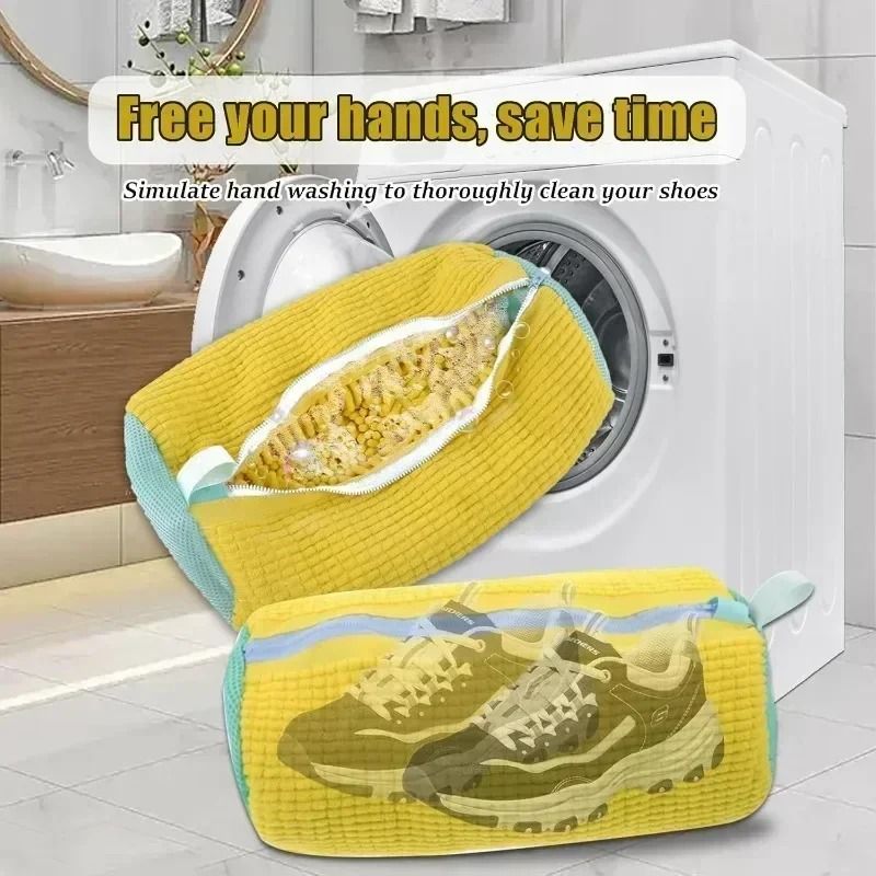 Machine Washable Shoe Washing and Drying Bag with Adjustable Strap