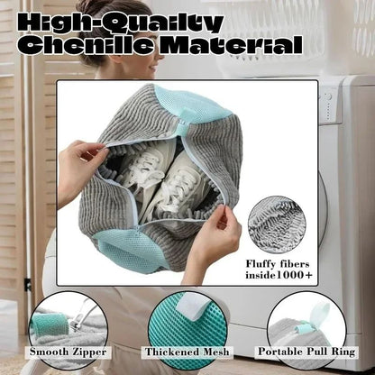Machine Washable Shoe Washing and Drying Bag with Adjustable Strap