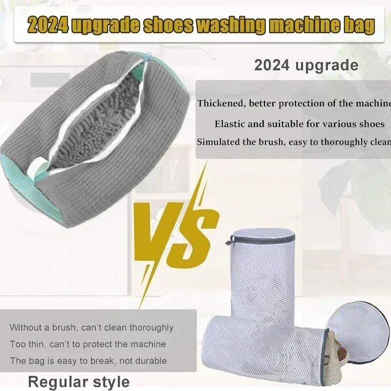Machine Washable Shoe Washing and Drying Bag with Adjustable Strap