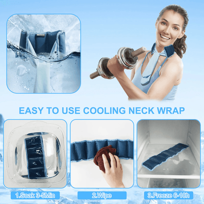 CoolComfort Evaporative Ice Neck Wrap Lightweight Reusable Cooling Scarf