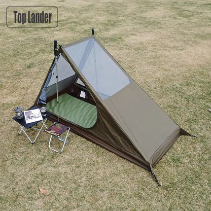 Ultralight 1-Person Backpacking Tent – Quick Setup Airy Mesh Shelter with Mosquito Protection for Camping & Trekking