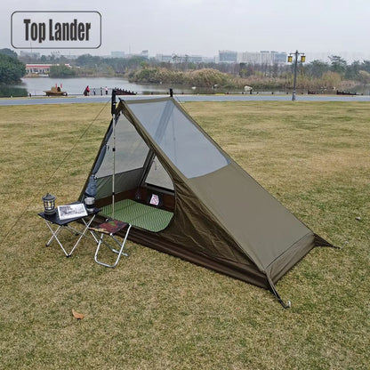 Ultralight 1-Person Backpacking Tent – Quick Setup Airy Mesh Shelter with Mosquito Protection for Camping & Trekking