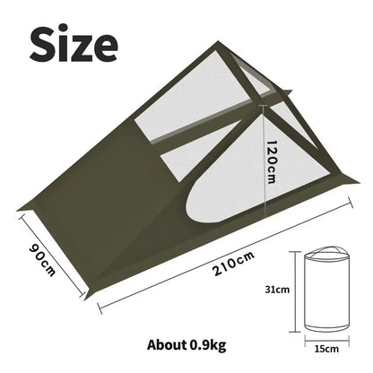 Ultralight 1-Person Backpacking Tent – Quick Setup Airy Mesh Shelter with Mosquito Protection for Camping & Trekking
