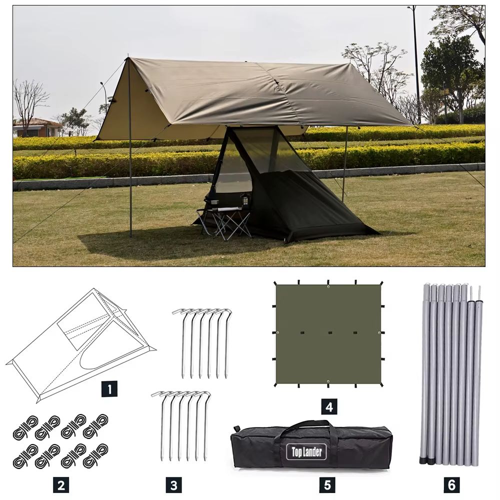 Ultralight 1-Person Backpacking Tent – Quick Setup Airy Mesh Shelter with Mosquito Protection for Camping & Trekking