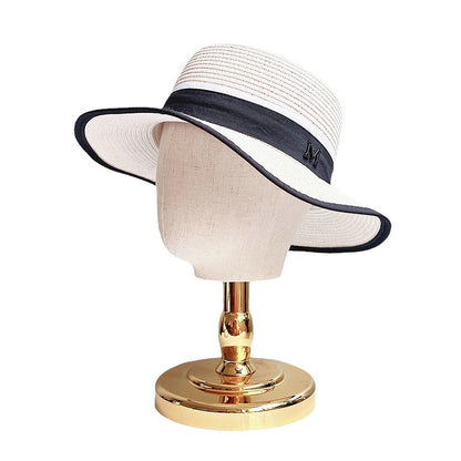 Mannequin Head Wig Hat Display Stand, Portable Holder for Wigs Caps Salon Styling Headpiece Display