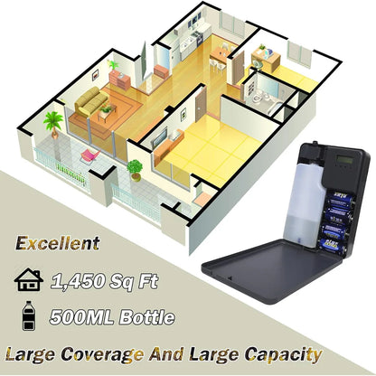 Smart Battery Fragrance Diffuser, Waterless Essential Oil Air Freshener, Hotel Professional Scent Machine