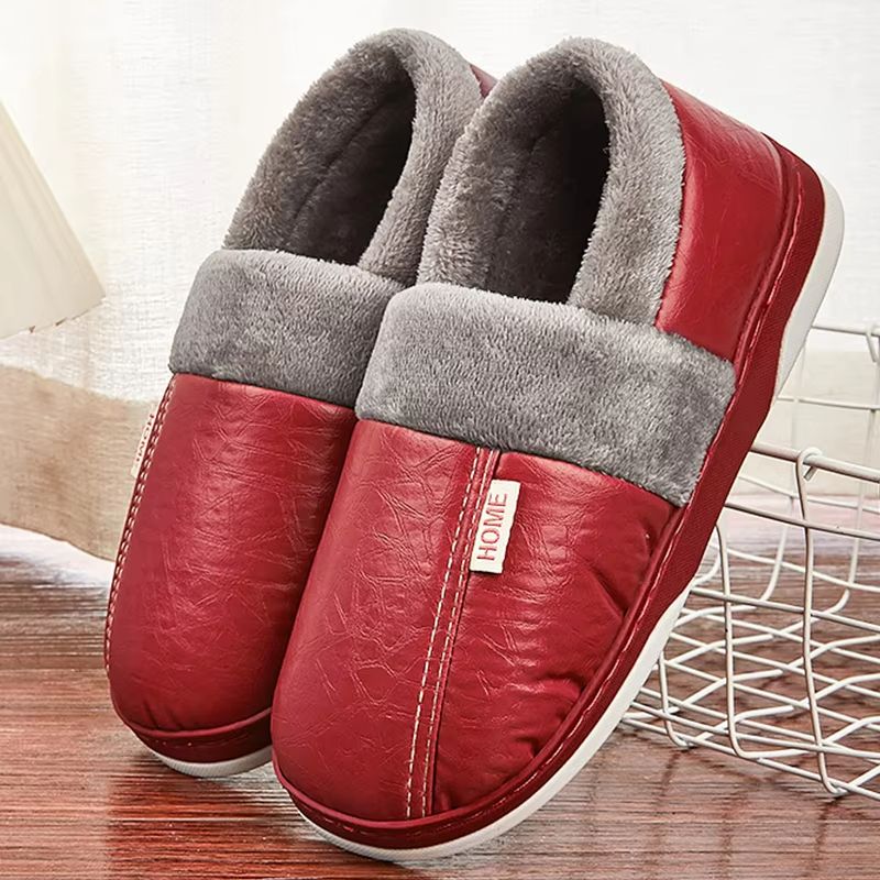 CozyStep Men's Winter Plush Slippers – Waterproof, Warm & Durable