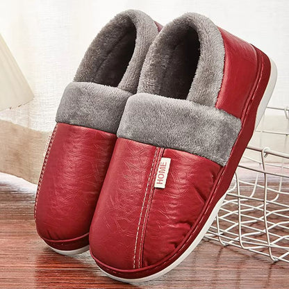 CozyStep Men's Winter Plush Slippers – Waterproof, Warm & Durable