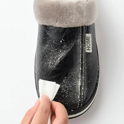 CozyStep Men's Winter Plush Slippers – Waterproof, Warm & Durable