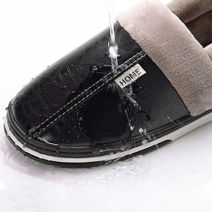 CozyStep Men's Winter Plush Slippers – Waterproof, Warm & Durable